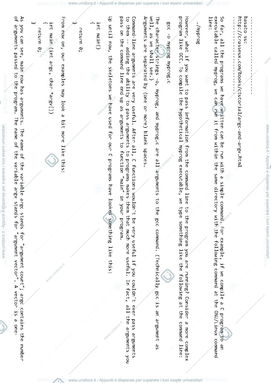 Anteprima pagina 1 — argv+argc accorgimenti logici e teorici prof:  Caglioti