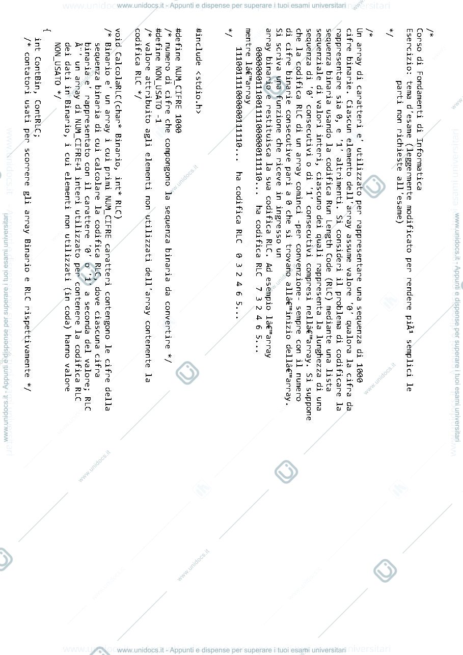 Anteprima pagina 1 — es06_02-codifica_RLC  esercitazioni prof:Caglioti