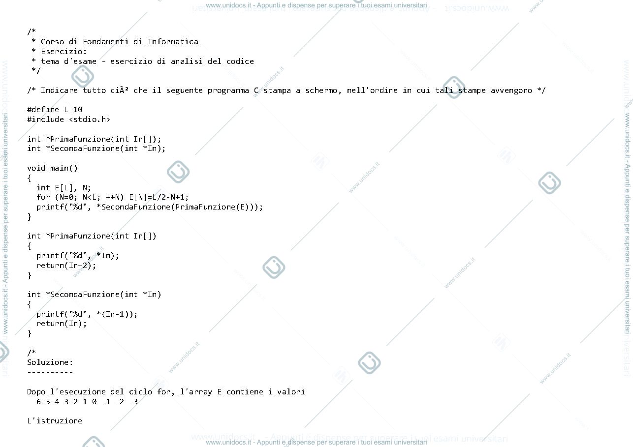 Anteprima pagina 1 — es07_01-analisi_codice-funzioni esercitazioni prof:Caglioti