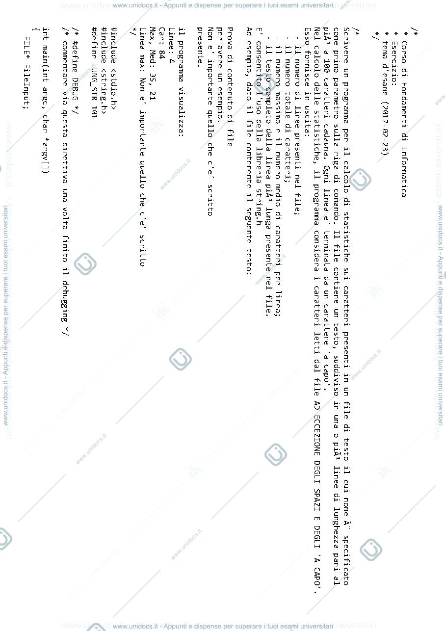 Anteprima pagina 1 — es12_02-statistiche-file+argv+argc esercitazioni prof:  Caglioti