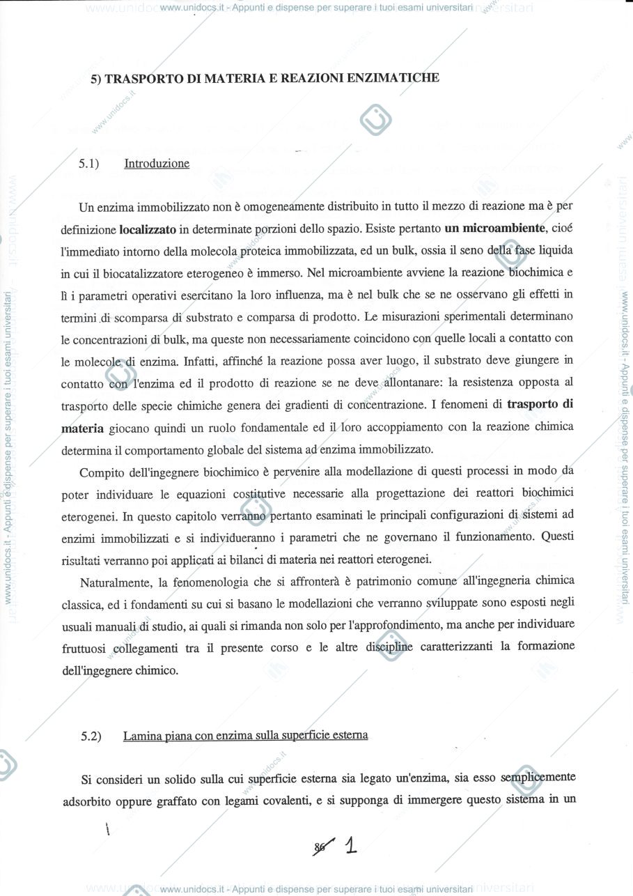 Anteprima pagina 1 — 5  Trasporto di materia e reazioni enzimatiche-parte I