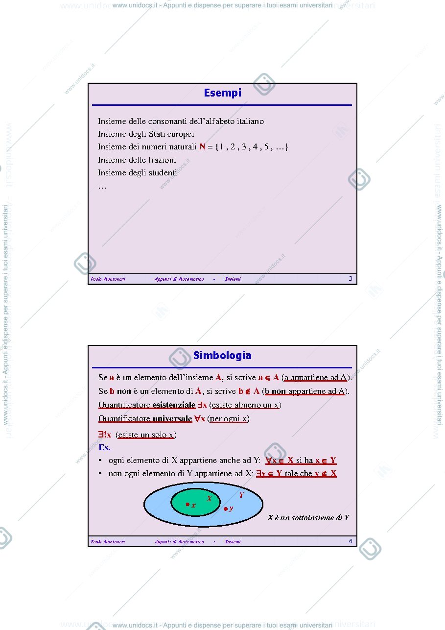 Anteprima pagina 2 — Gli insiemi