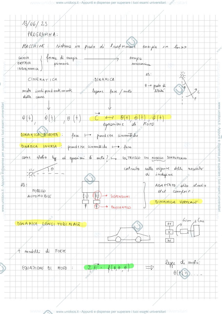 Anteprima pagina 2 — appunti fondamenti di meccanica teorica ed applicata