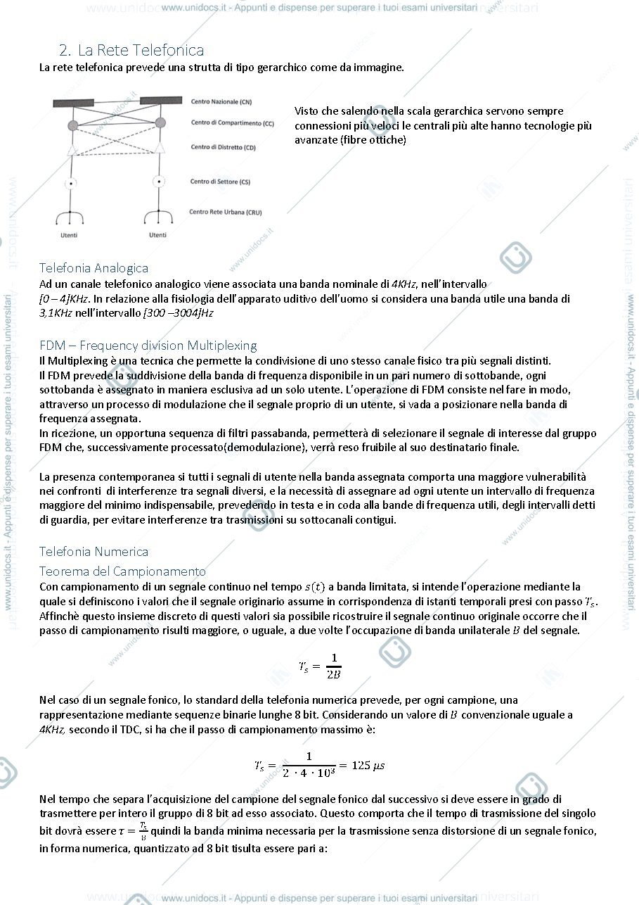 Anteprima pagina 2 — Appunti fondamenti di reti di telecomunicazione