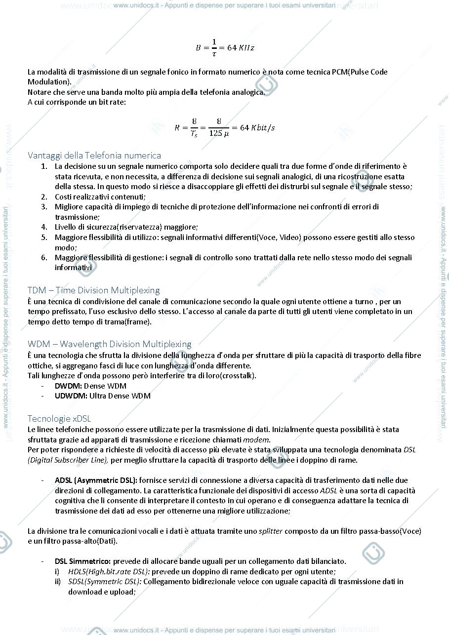Anteprima pagina 3 — Appunti fondamenti di reti di telecomunicazione
