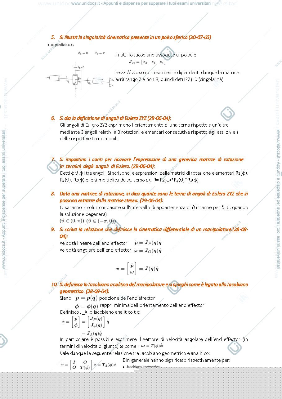 Anteprima pagina 2 — Domande Teoria Robotica