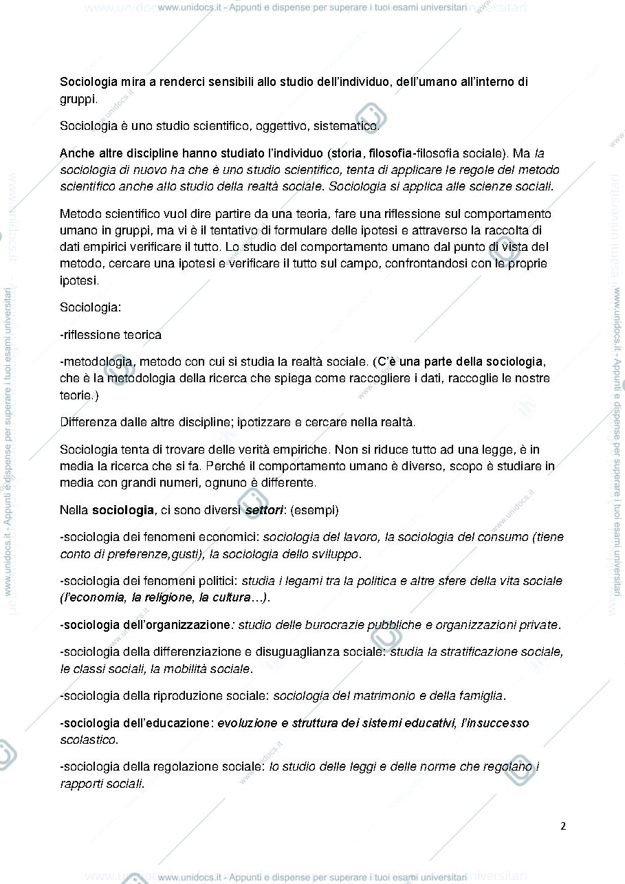 Anteprima pagina 2 — FONDAMENTI DI SOCIOLOGIA
