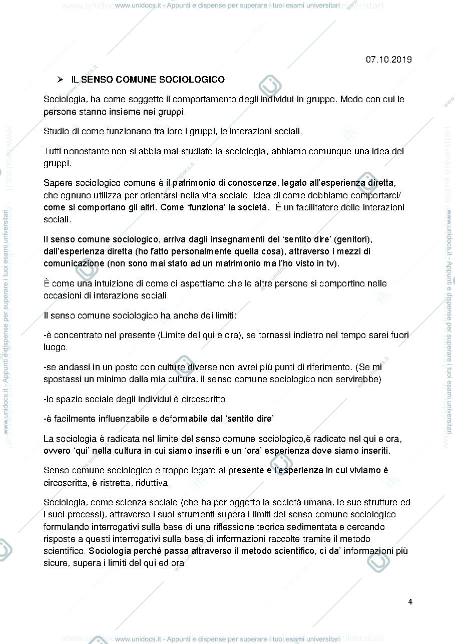 Anteprima pagina 4 — FONDAMENTI DI SOCIOLOGIA