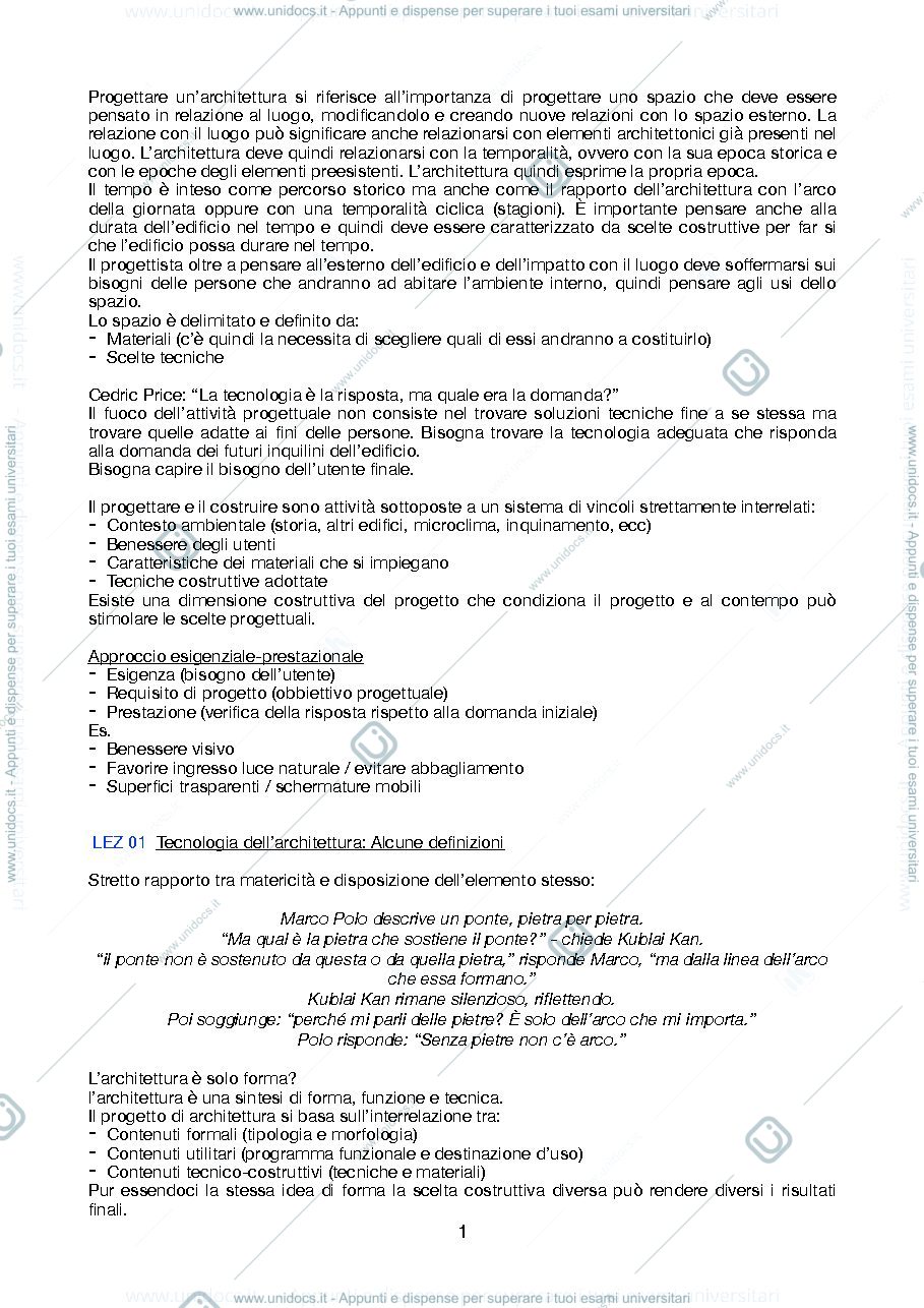Anteprima pagina 1 — Appunti di fondamenti delle tecnologie con prof. Lavagna