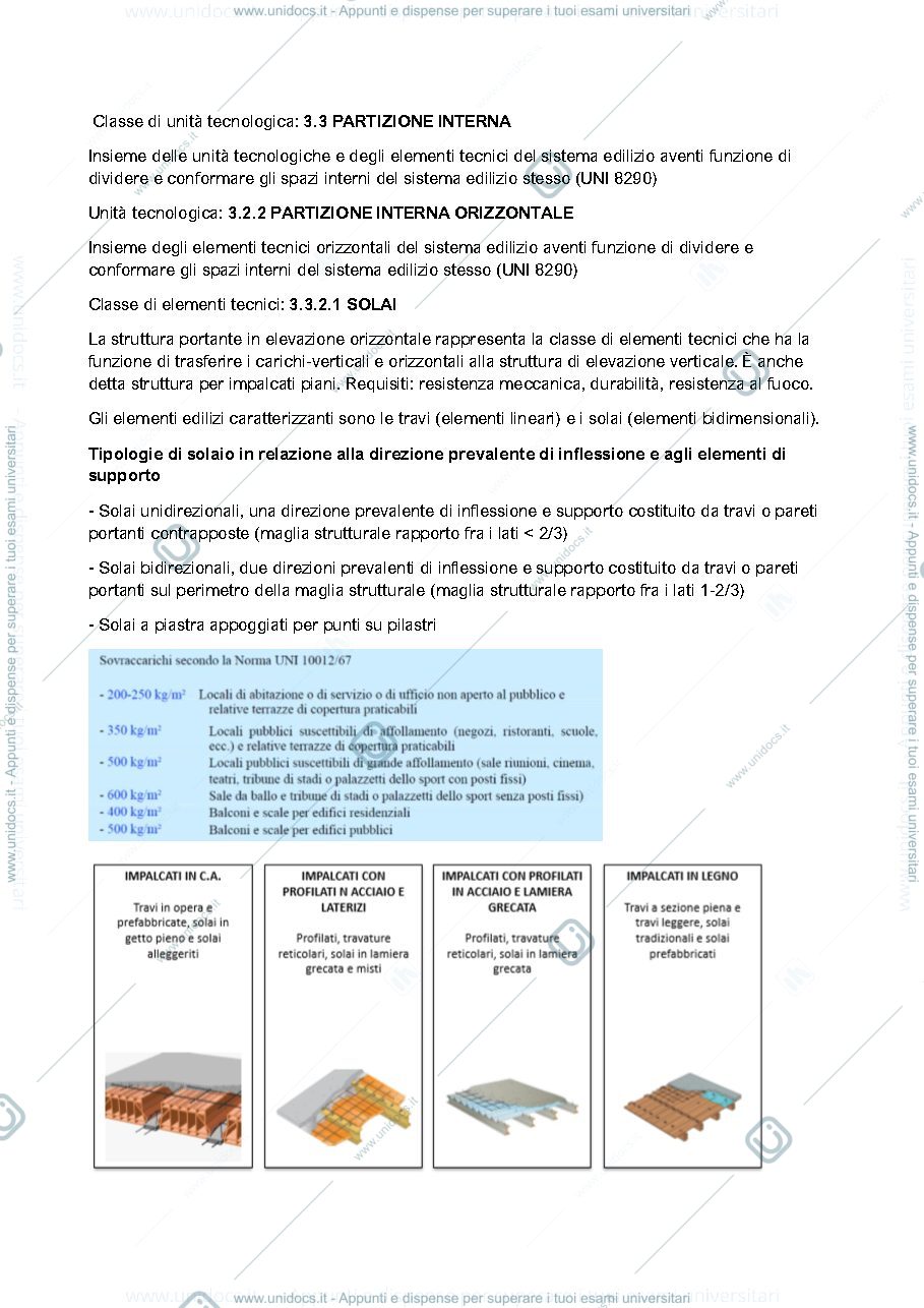 Anteprima pagina 1 — Riassunto lezione 4, solai 1 - Fondamenti di tecnologia dell'architettura
