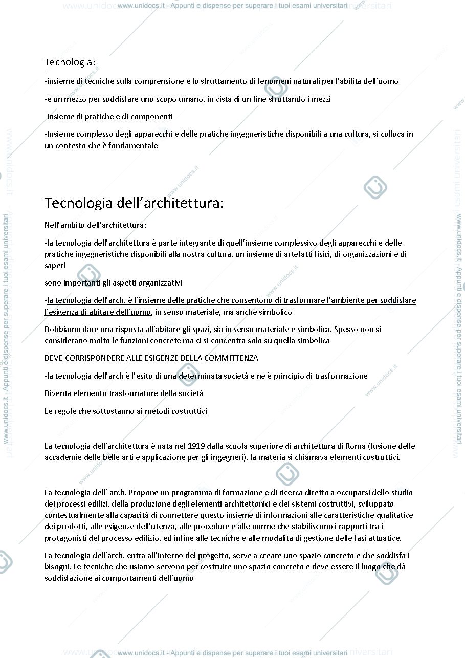 Anteprima pagina 2 — Appunti Fondamenti di tecnologia dell'architettura_Prof. Andrea Campioli
