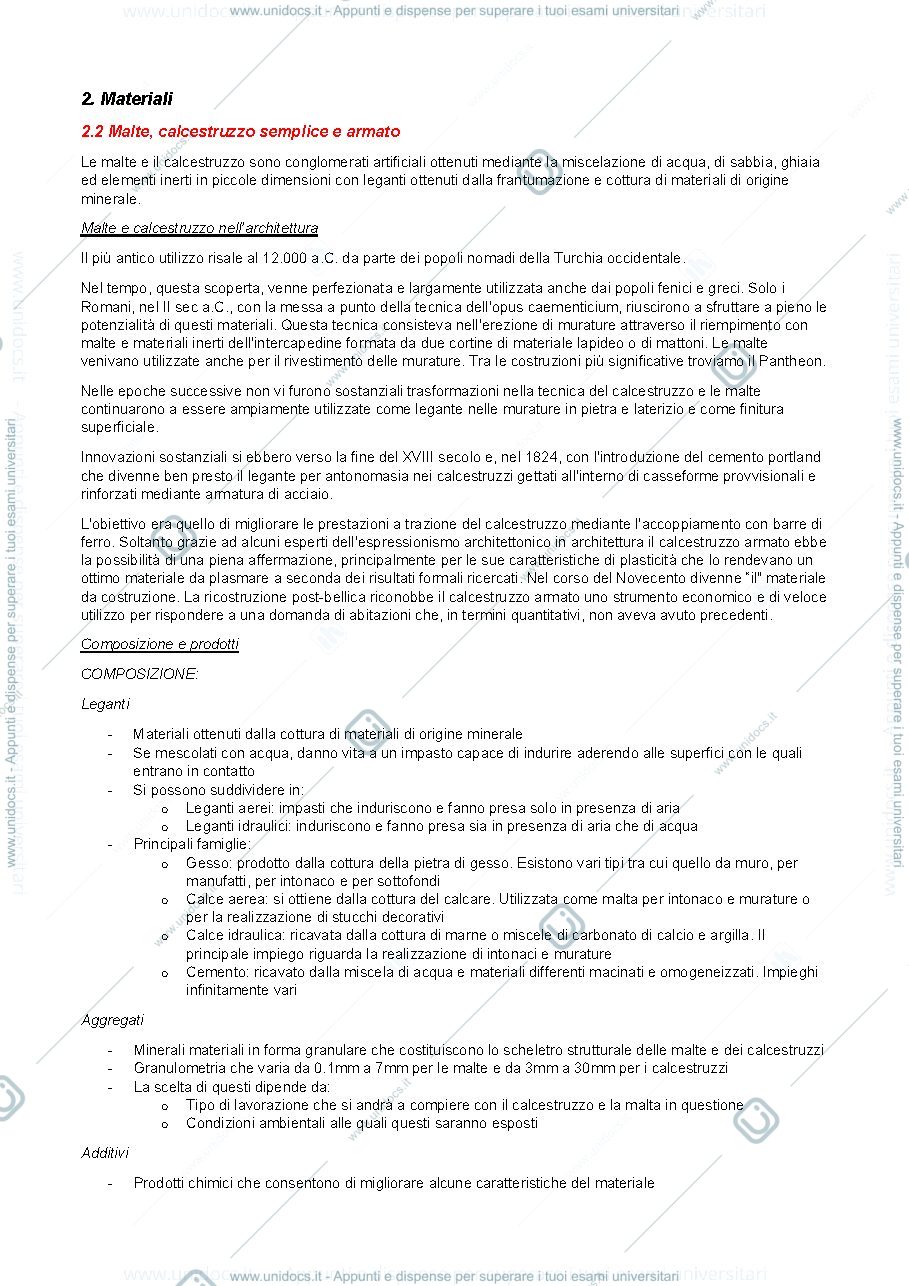 Anteprima pagina 2 — Riassunto TECNICHE E ARCHITETTURA - Campioli, Lavagna