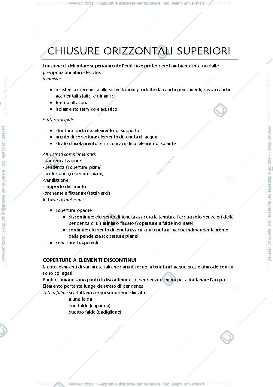 Anteprima pagina 1 — Chiusure orizzontali superiori