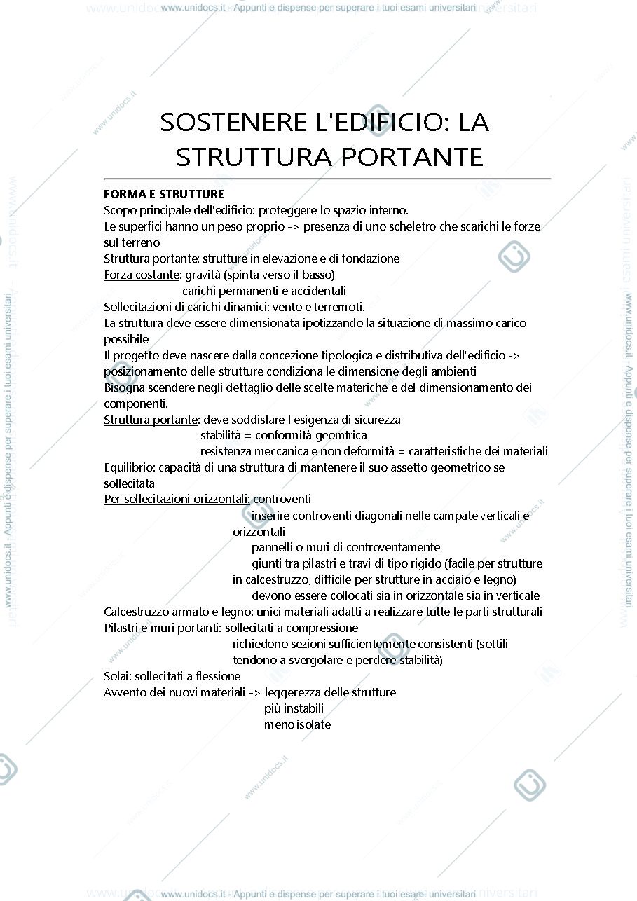 Anteprima pagina 1 — Le strutture portanti