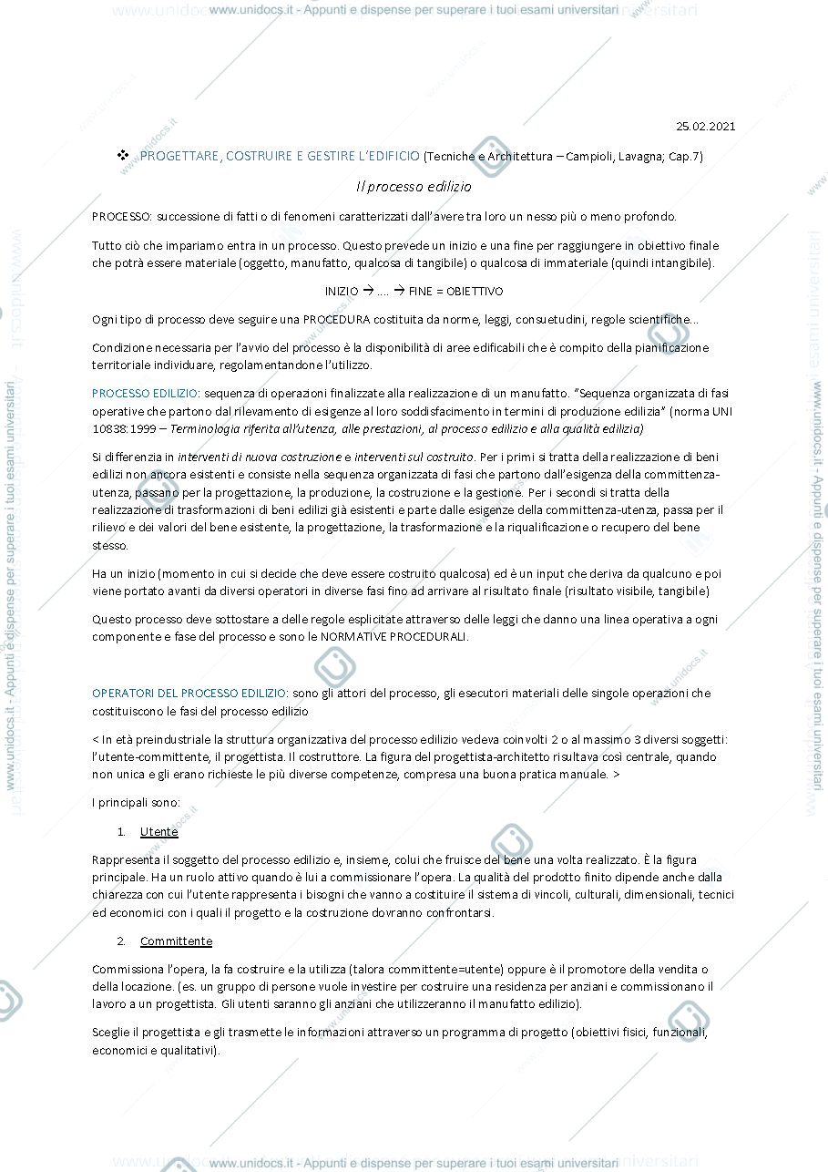 Anteprima pagina 2 — Appunti lezioni Prof.ssa Oberti