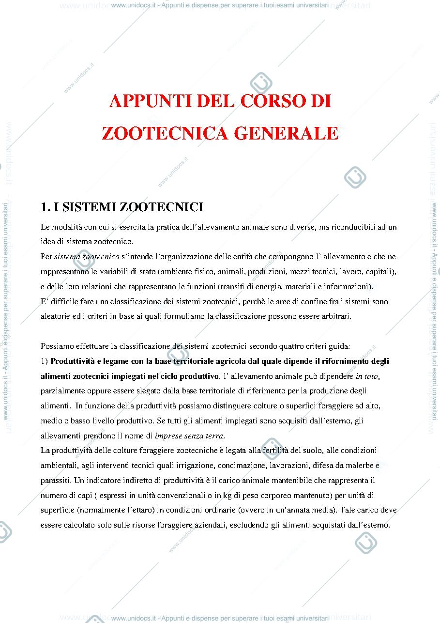 Anteprima pagina 1 — zootecnica
