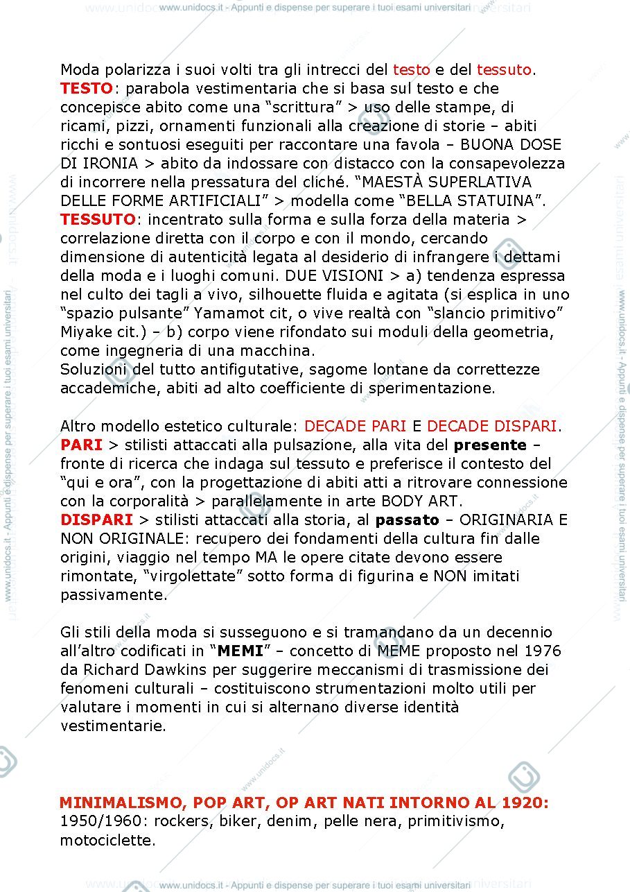 Anteprima pagina 2 — Riassunto La moda contemporanea 