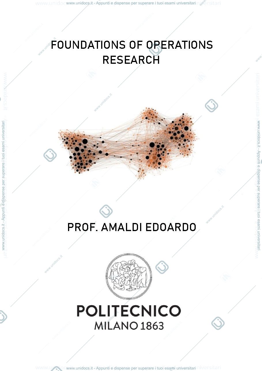 Anteprima pagina 1 — Foundations Of operations research