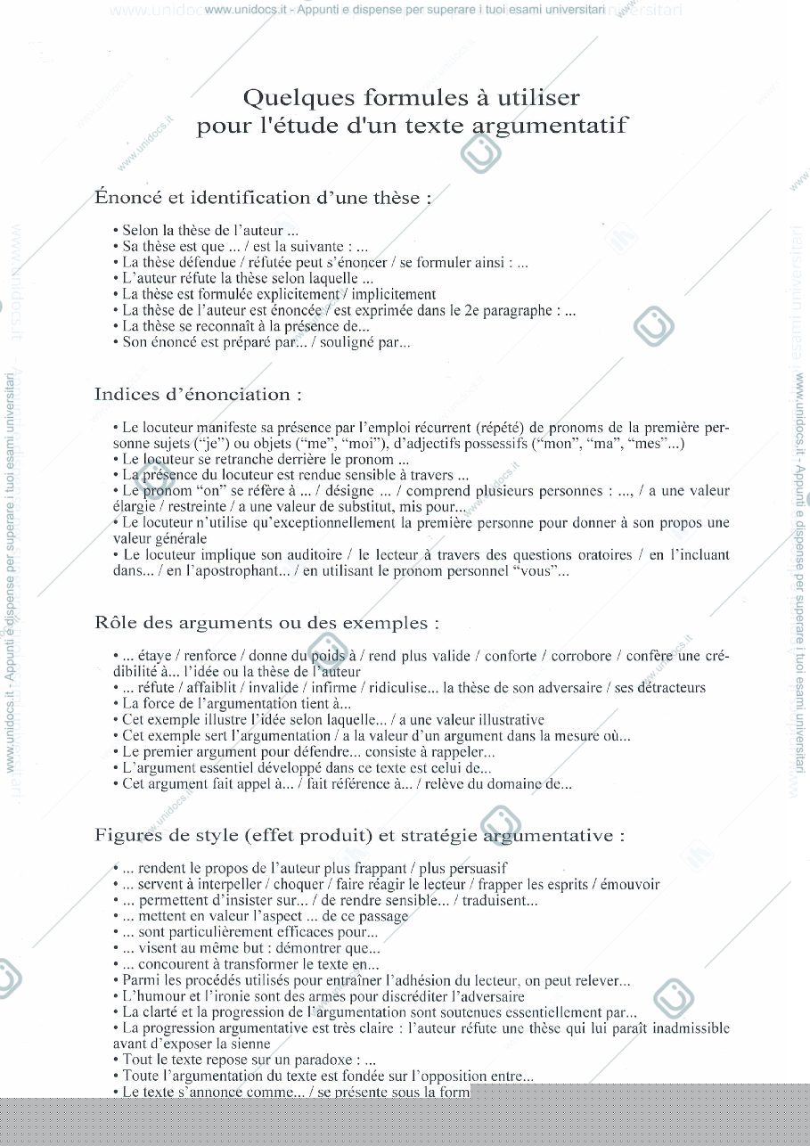 Anteprima pagina 1 — Appunti francais