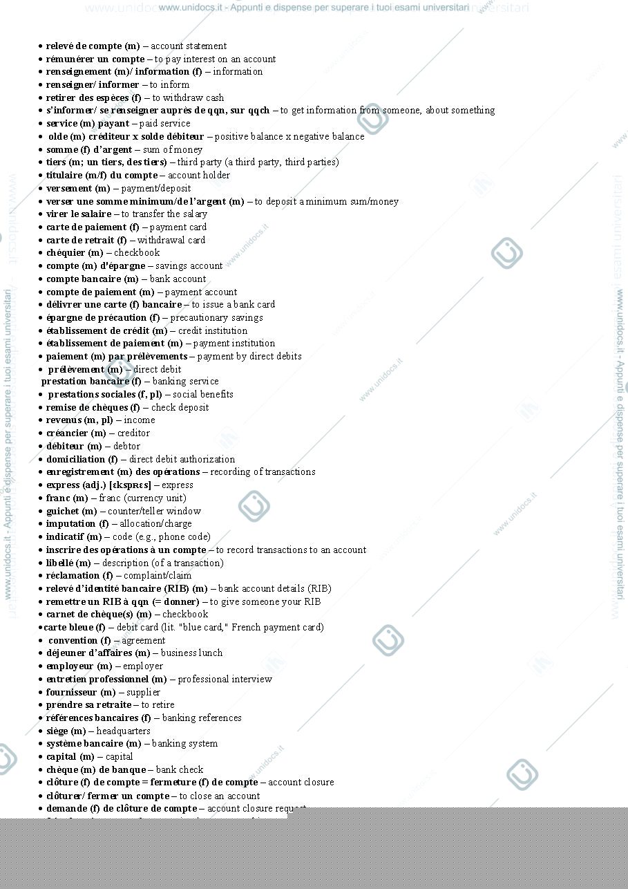 Anteprima pagina 2 — vocabulary francais de la finance
