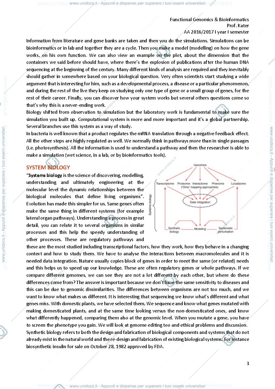 Anteprima pagina 3 — functional genomics