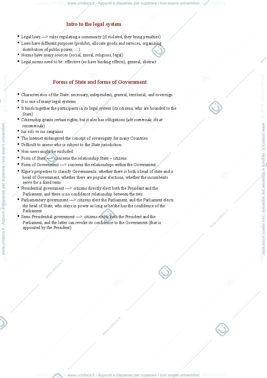 Anteprima pagina 1 — It law summary
