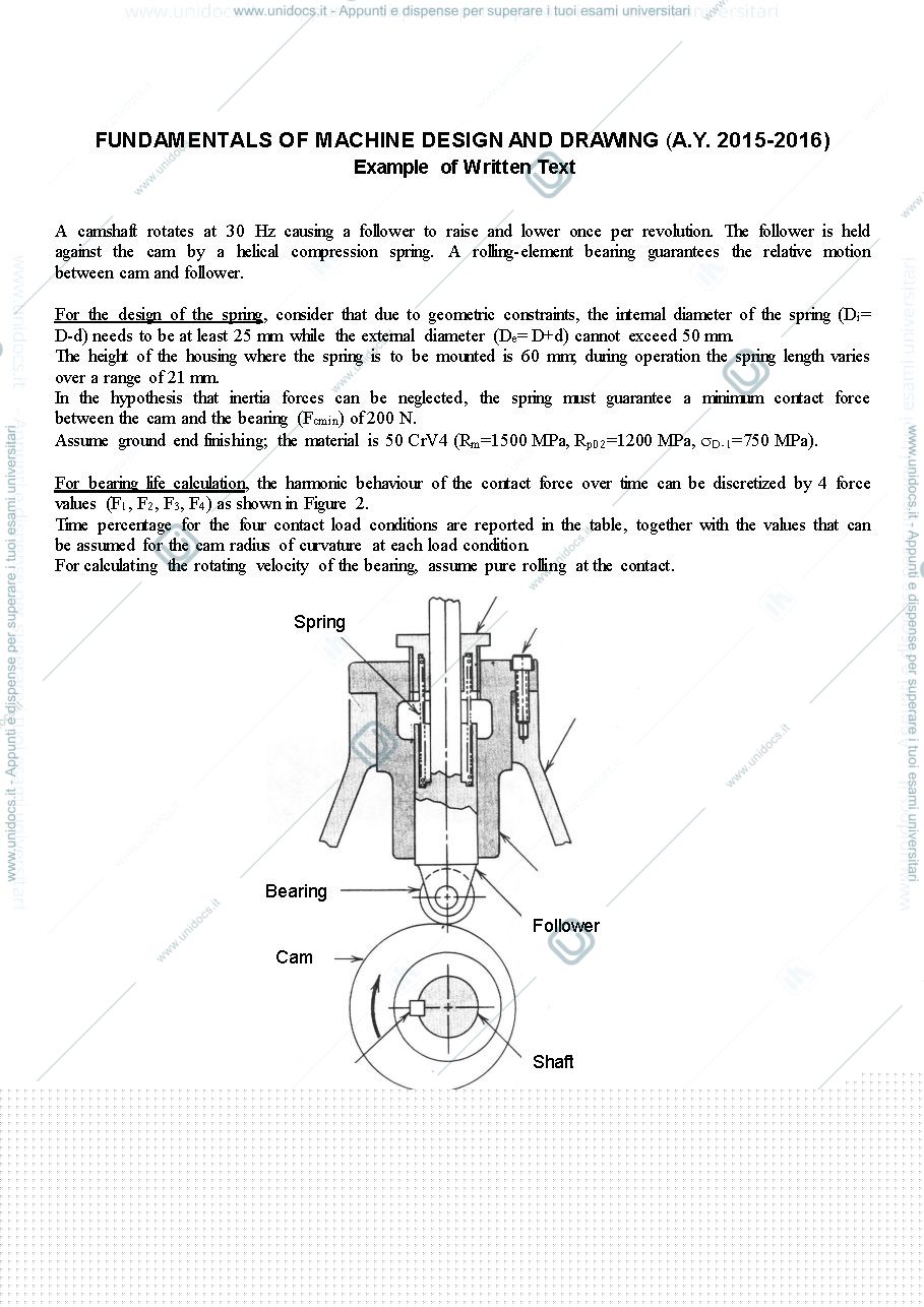 Anteprima pagina 1 — Exam example - FMD