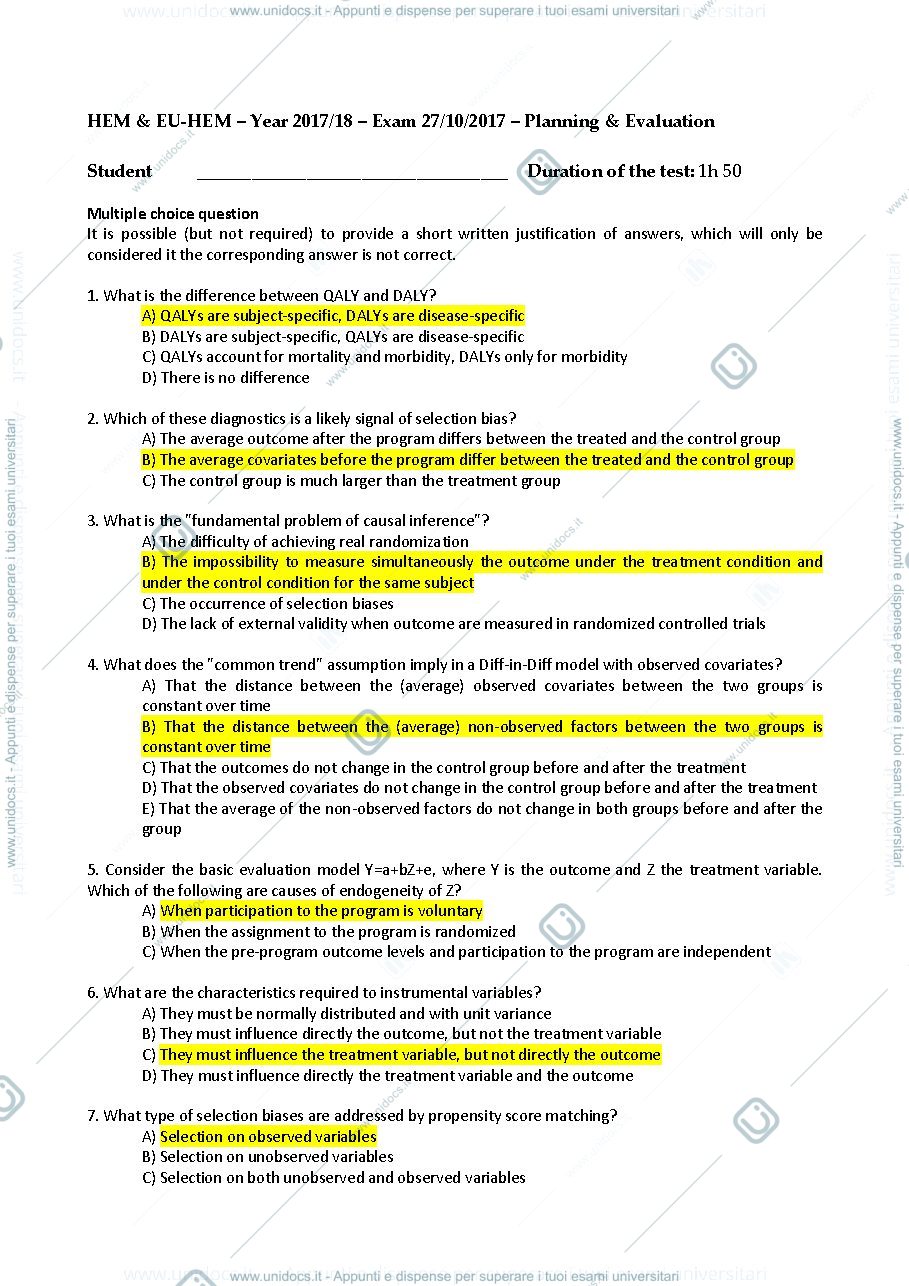 Anteprima pagina 1 — esame 2020- mock exam 