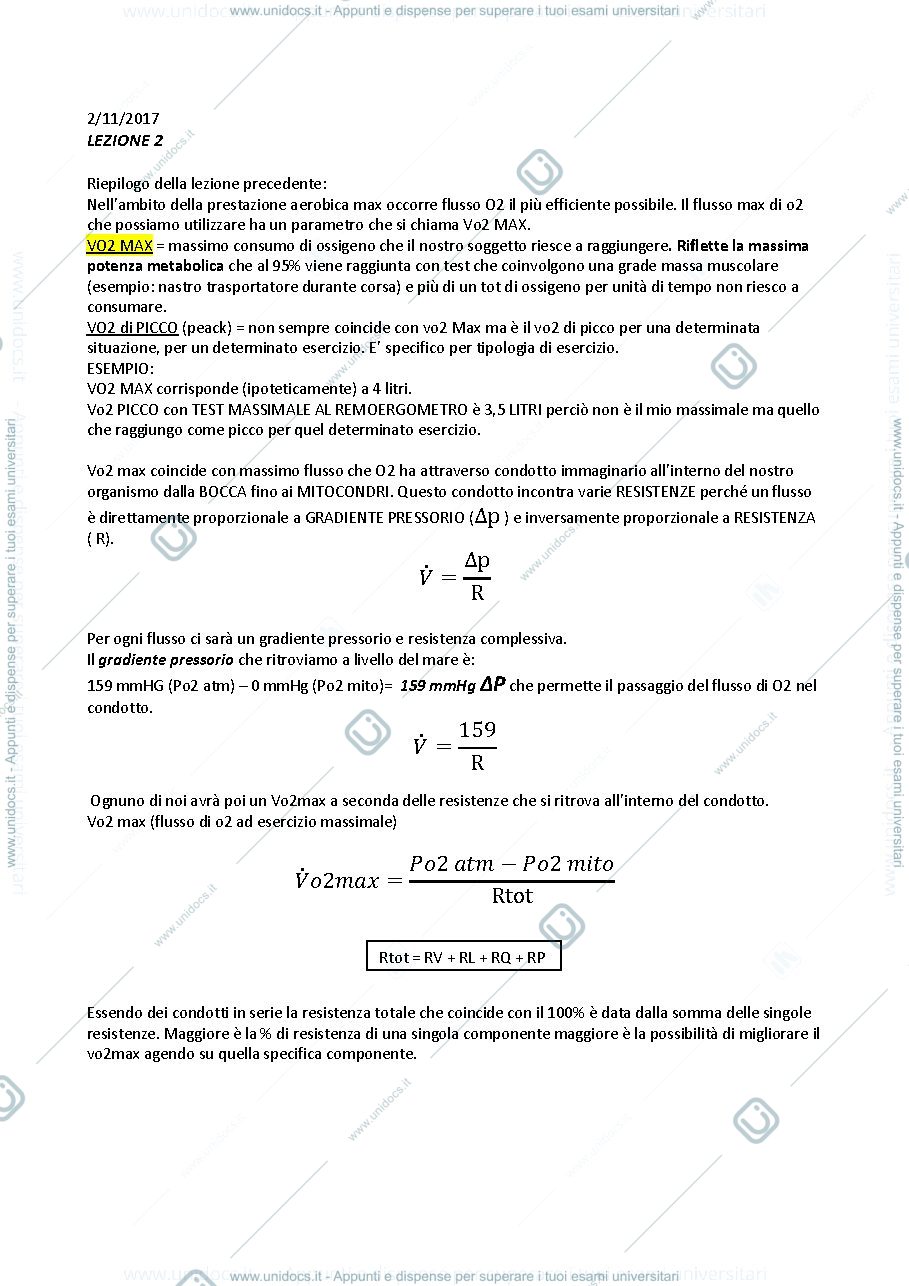 Anteprima pagina 1 — funzionalità fisiologica, parte esposito