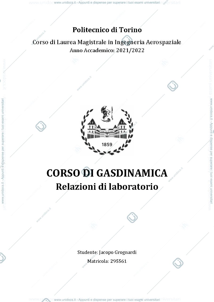 Anteprima pagina 1 — Relazioni delle esercitazioni di laboratorio