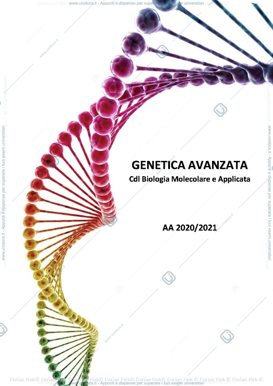 Anteprima pagina 1 — Appunti genetica avanzata