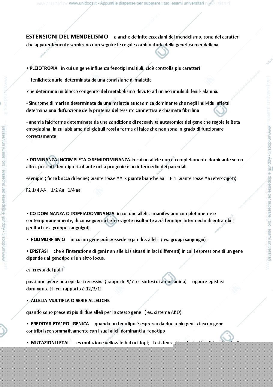 Anteprima pagina 1 — ESTENSIONI DEL MENDELISMO/ Gruppi Sanguigni/ fenotipo Bombay