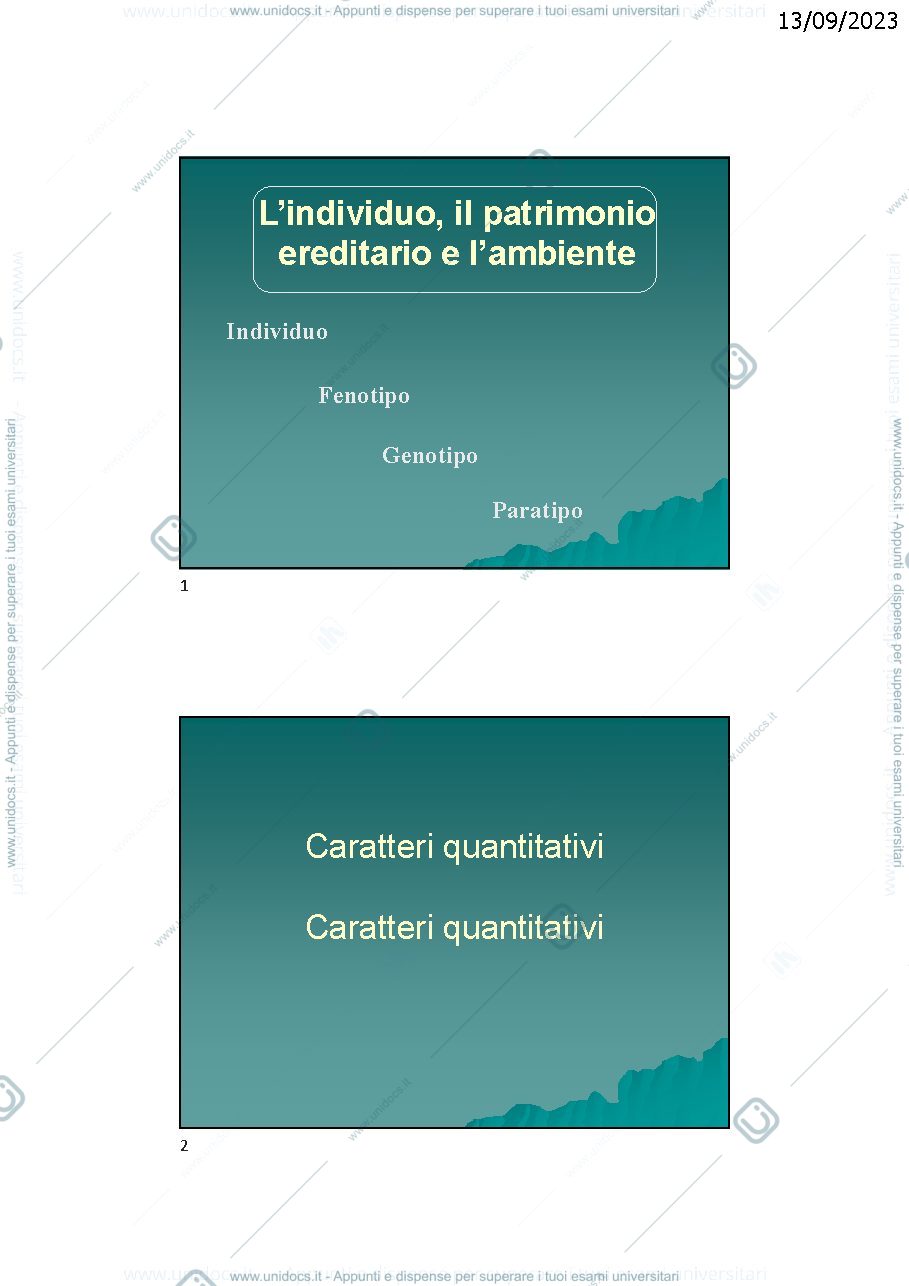 Anteprima pagina 1 — Genetica e ambiente