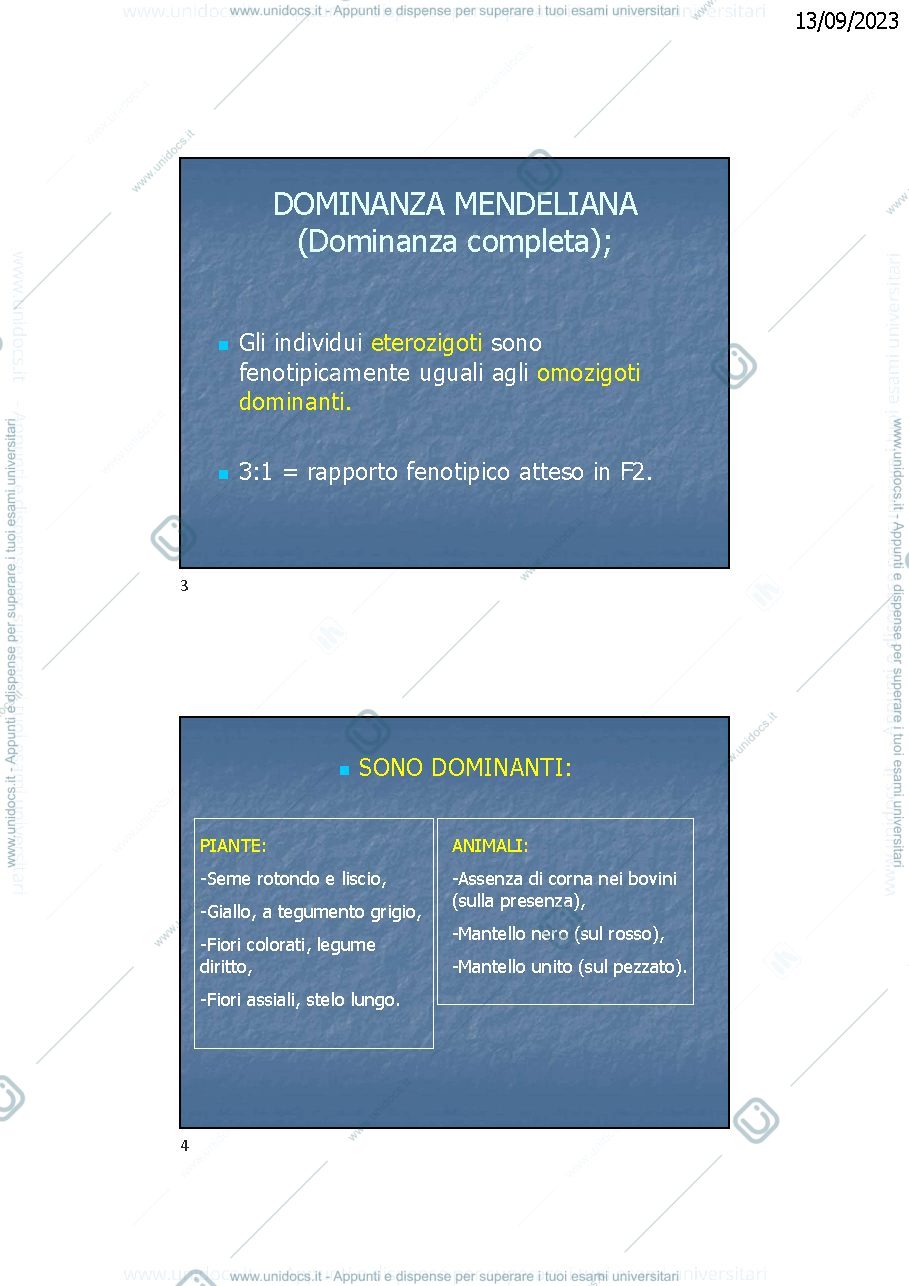 Anteprima pagina 2 — Dominanza a ed espressione dei geni