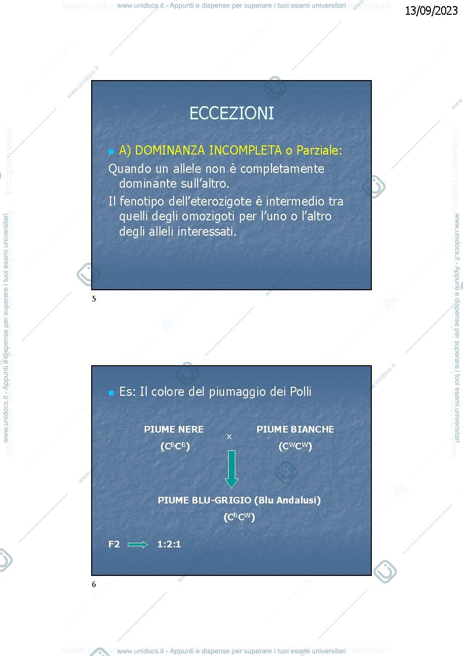 Anteprima pagina 3 — Dominanza a ed espressione dei geni