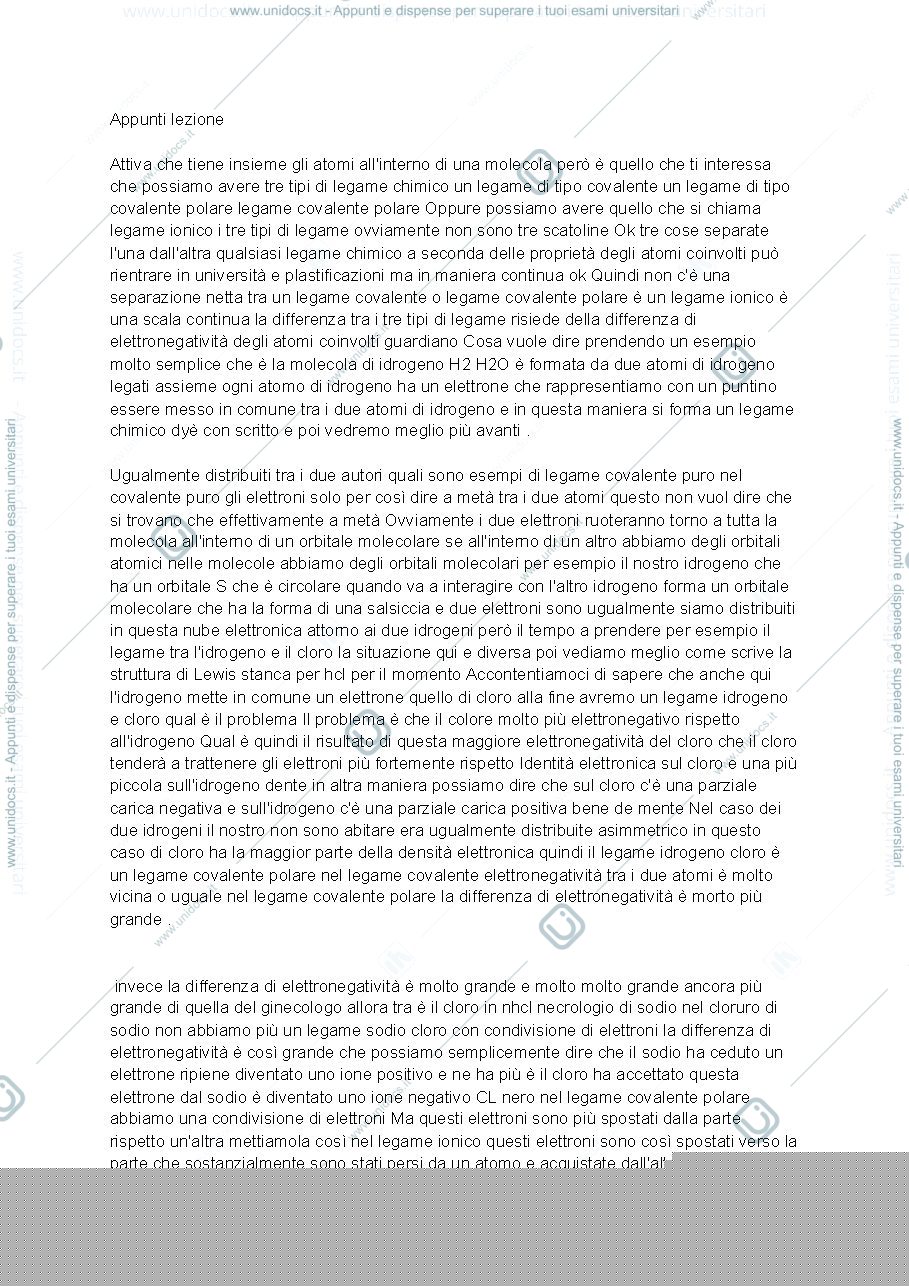 Anteprima pagina 1 — CHIMICA  I LEGAMI 