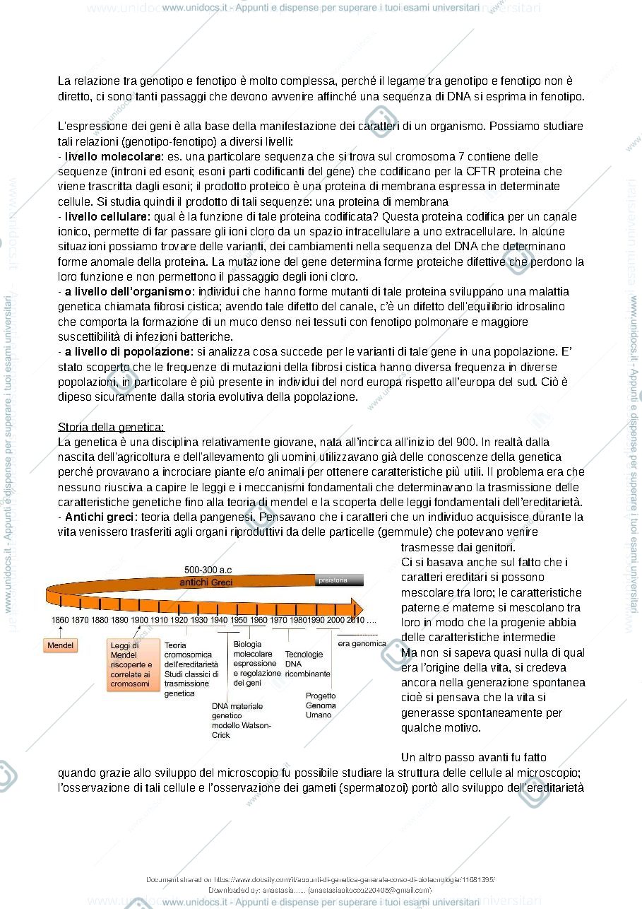 Anteprima pagina 3 — appunti genetica