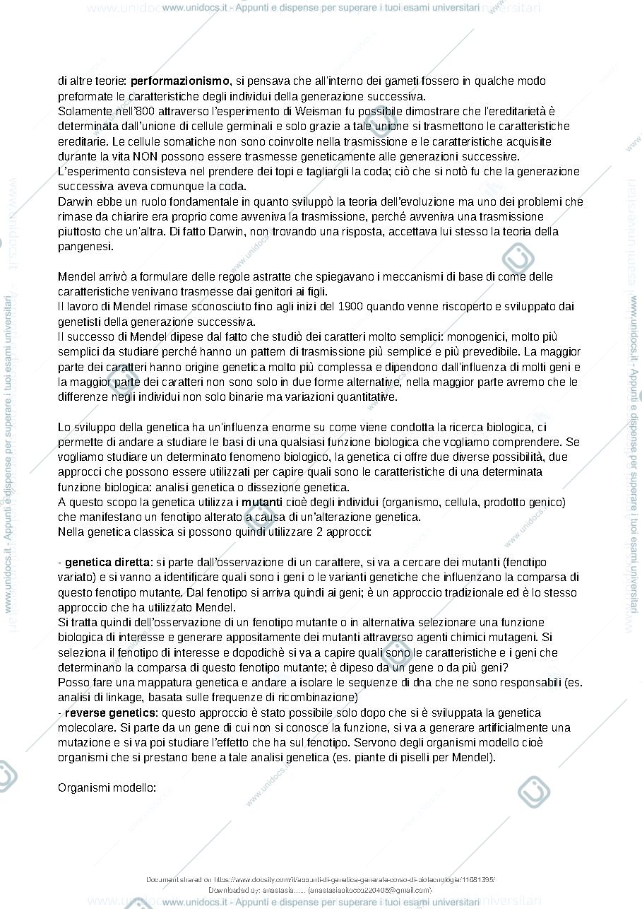 Anteprima pagina 4 — appunti genetica