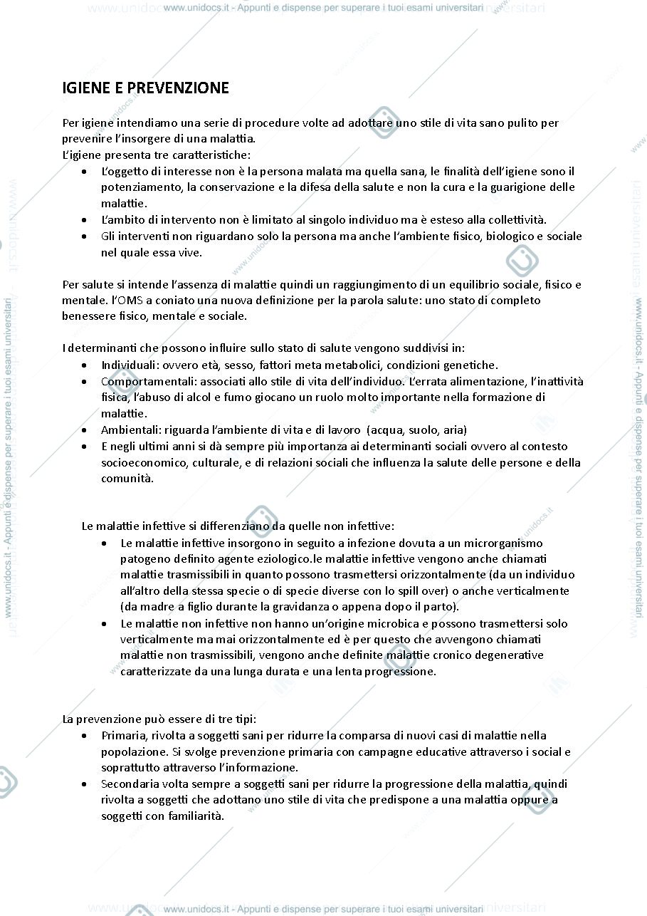 Anteprima pagina 1 — igiene prevenzione e tumori