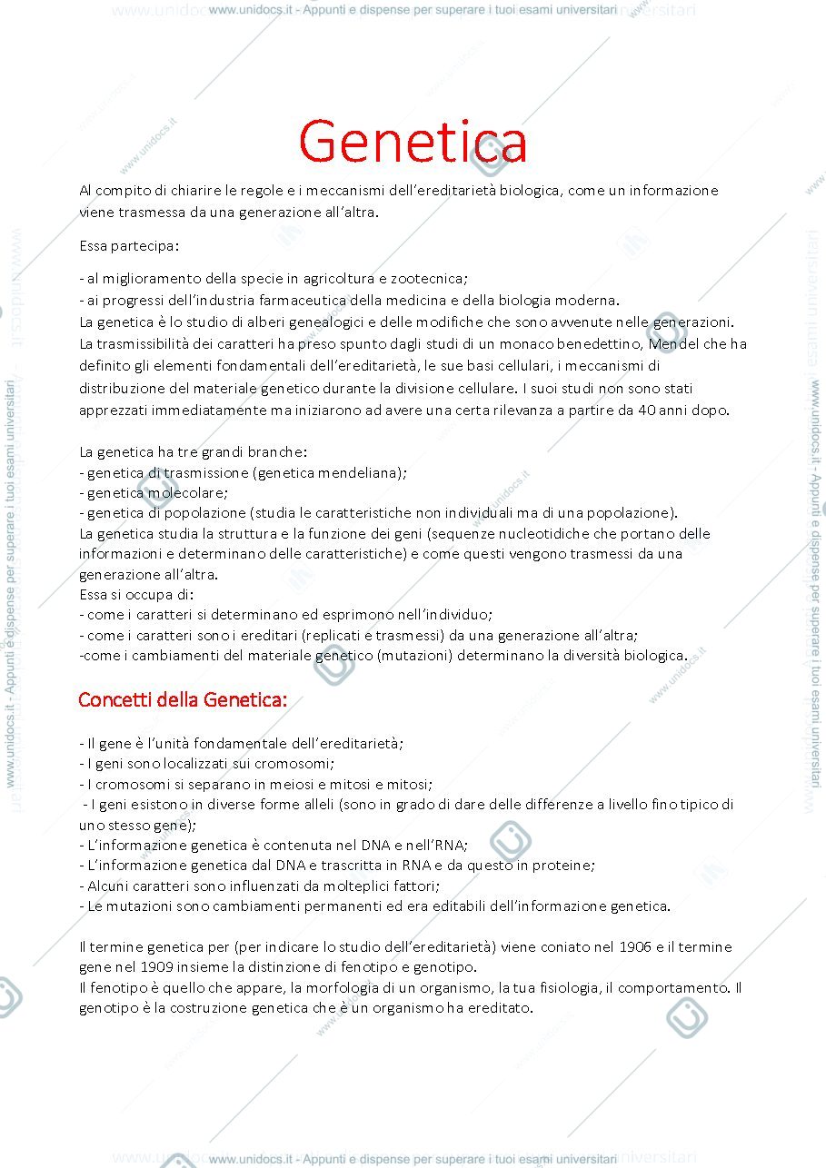 Anteprima pagina 1 — Genetica Medica