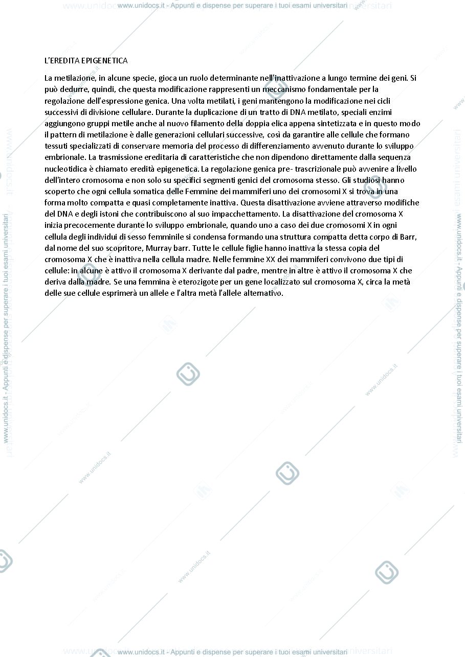 Anteprima pagina 1 — L'EREDITÀ epigenetica 