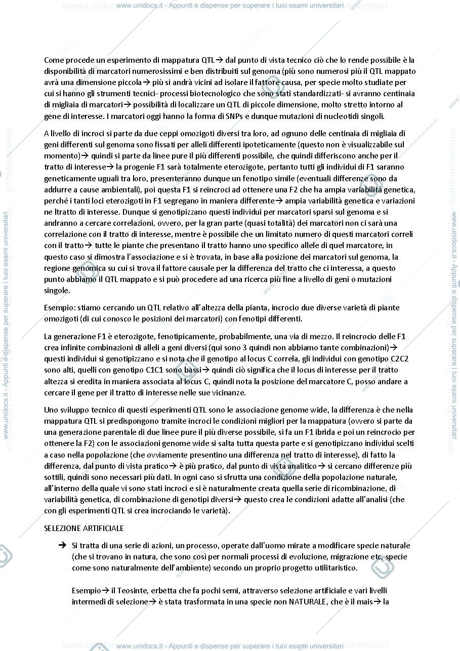Anteprima pagina 2 — QTL e SELEZIONE ARTIFICIALE