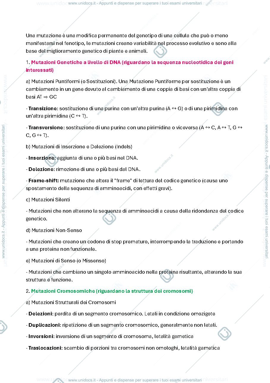 Anteprima pagina 1 — le mutazioni e le chimere