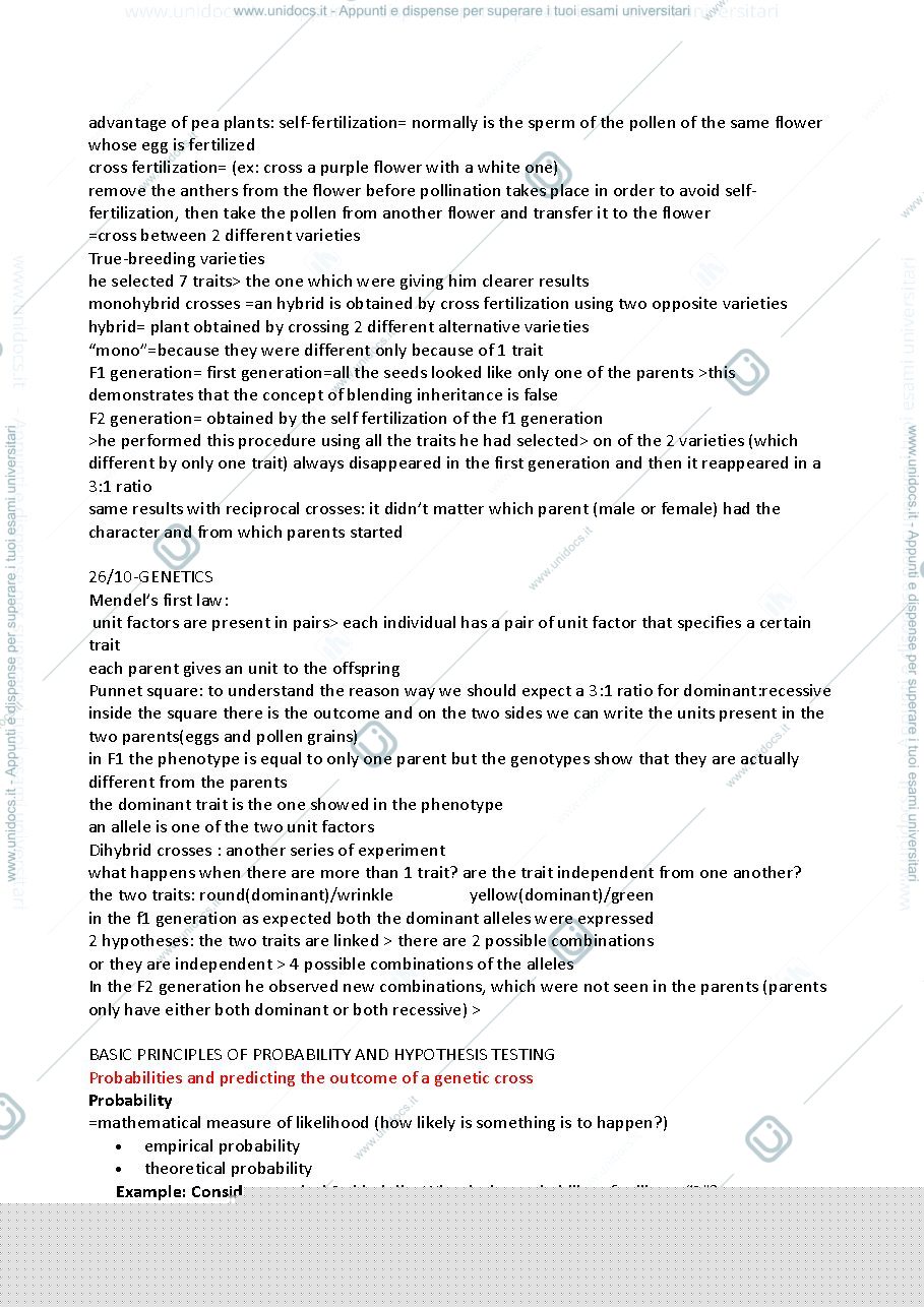 Anteprima pagina 2 — Appunti genetics