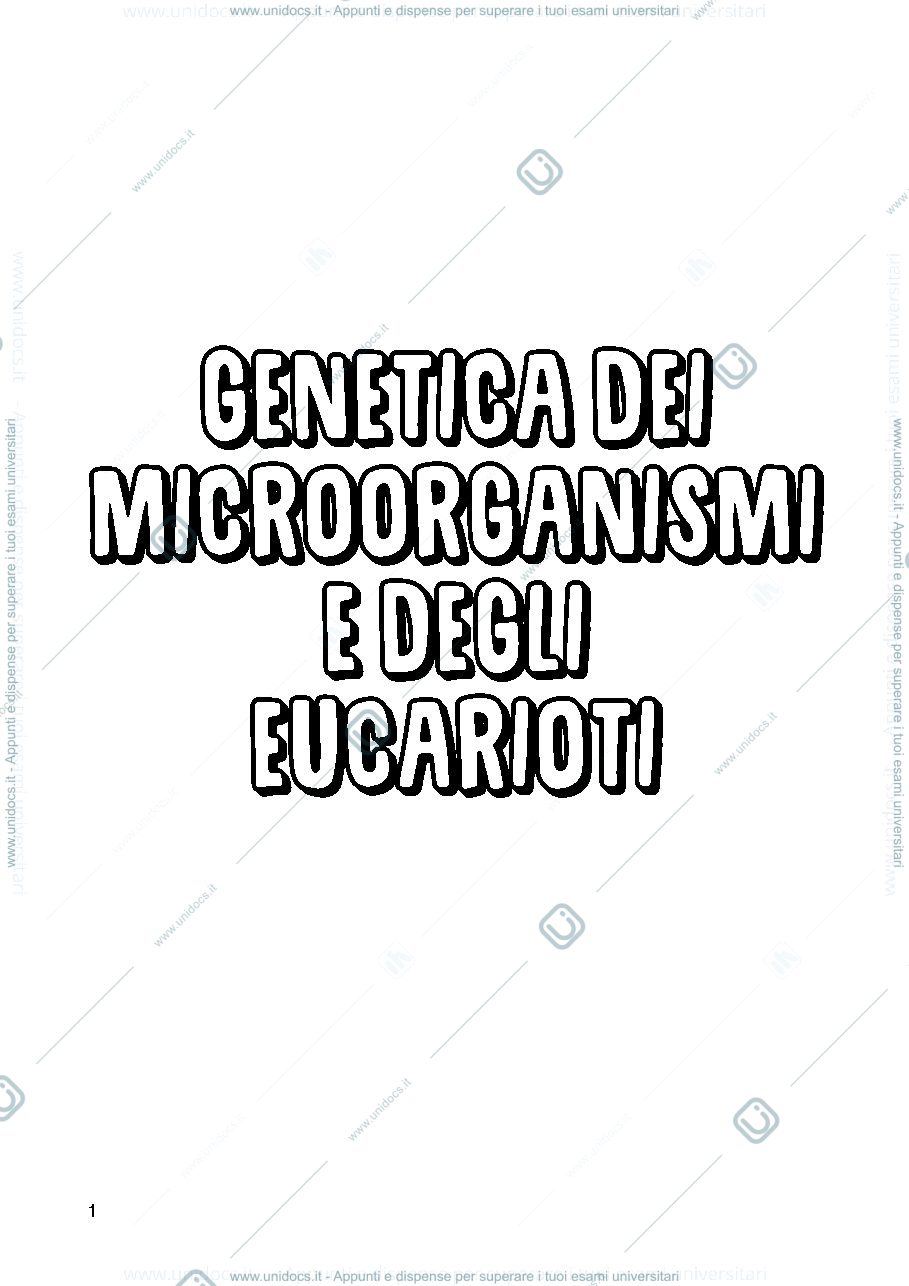 Anteprima pagina 1 — genetica microorganismi 