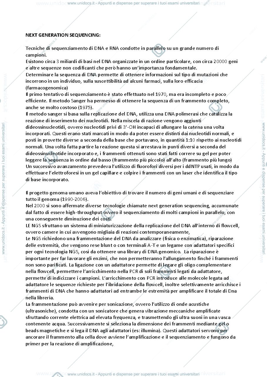 Anteprima pagina 1 — Analisi genomiche