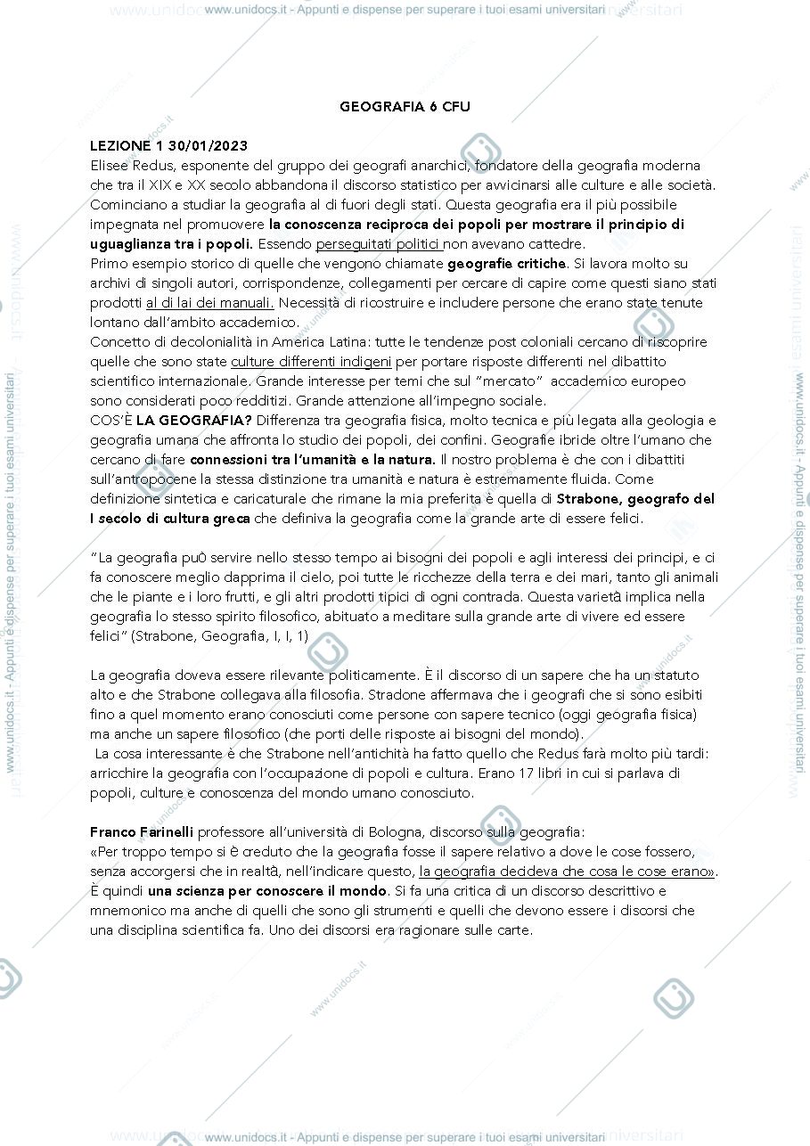 Anteprima pagina 1 — lezioni complete geografia