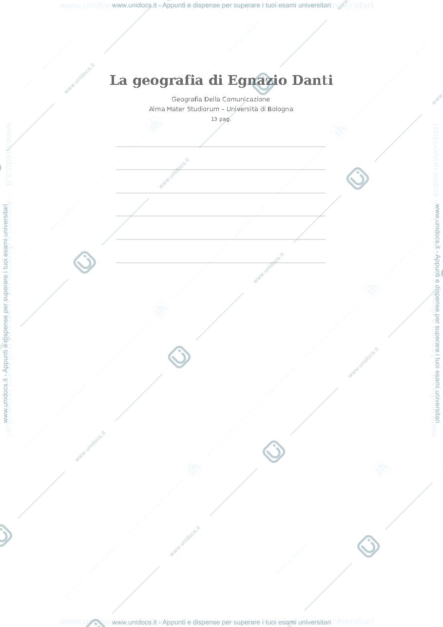 Anteprima pagina 1 — Riassunto la geografia di egnazio danti 