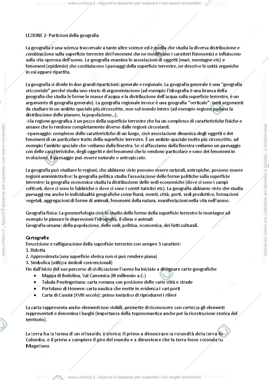 Anteprima pagina 1 — Geografia umana (6CFU)