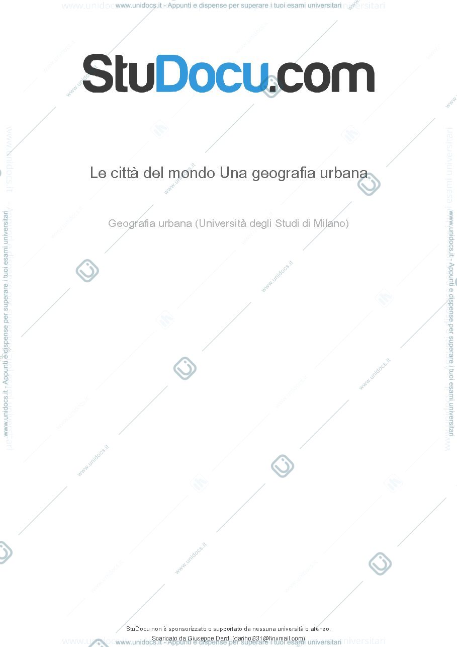 Anteprima pagina 1 — riassunto di geografia